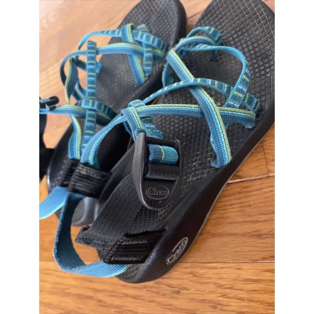 Chaco‎ Women's Yampa Sport Hiking Water Beach Sandals US Size 7 Green/Blue